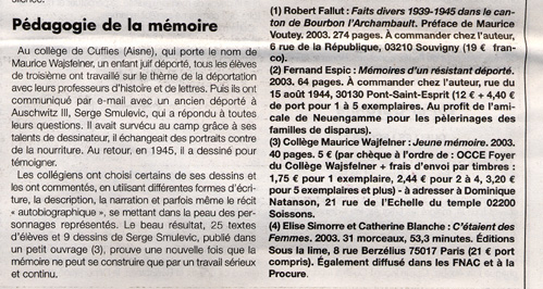 Jeune mémoire — pédagogie de la mémoire
