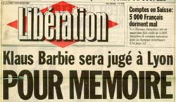  La Une du journal Libération du 7 février 1983