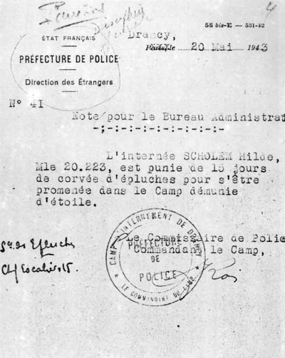 Drancy lettre de la préfecture de police  — Le camp de Drancy, en région parisienne