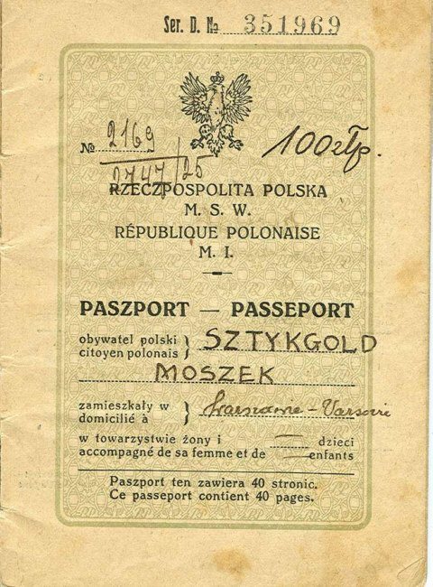 Le passeport (p2) du père de Jacques Sztykgold